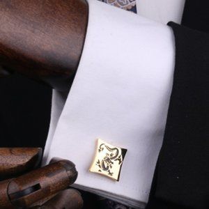 Shirt cufflinks round cuff nails simple